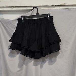 Amazon Women's Black Tiered Ruffle Skort